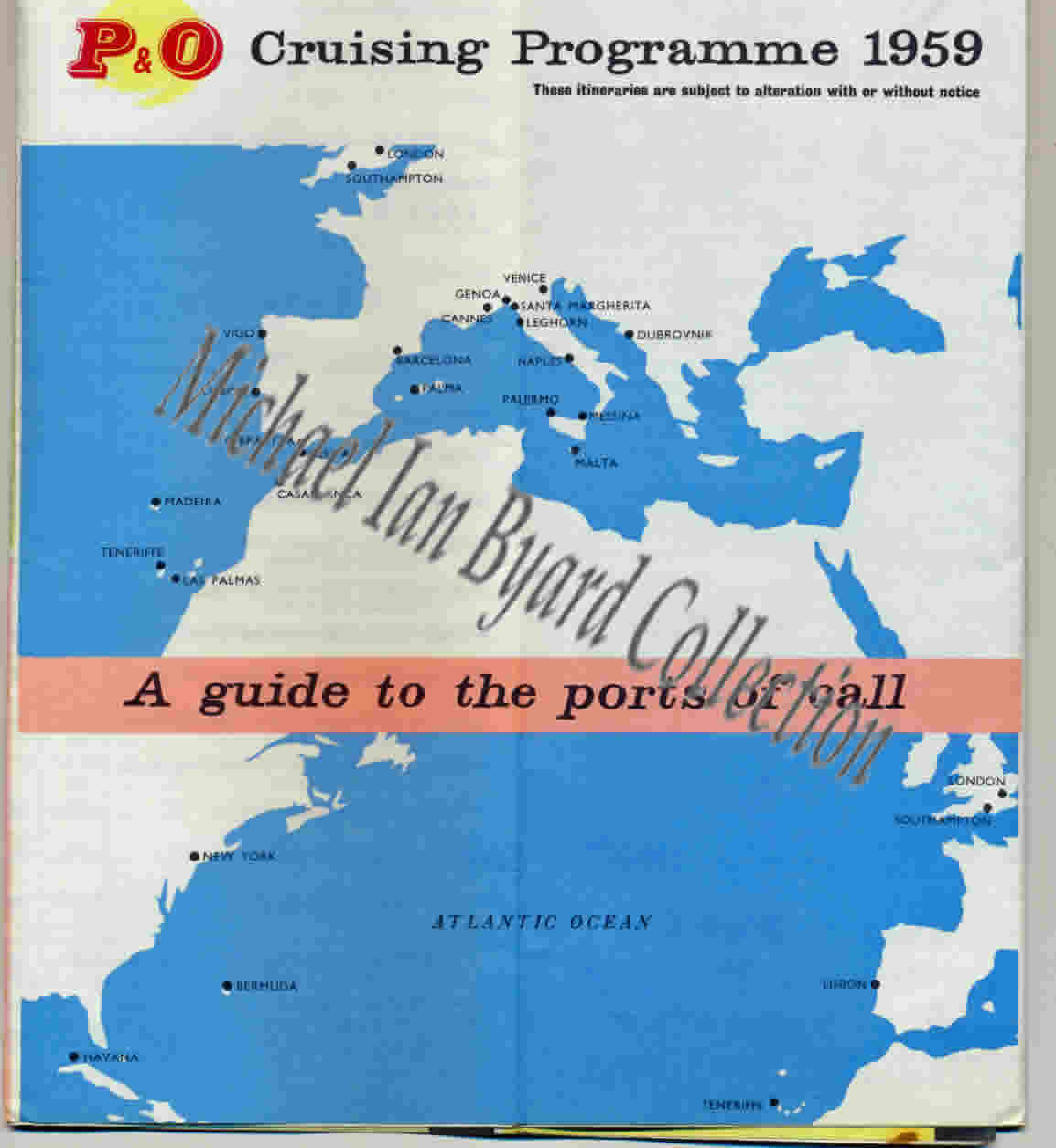 Cruise Programme 1959-World Map